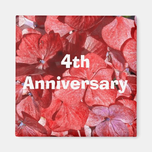 Jubiläumsmagnet mit Hydrangas Magnet (Vorne)