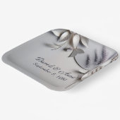 Jubiläumsmetallpapier-Blume auf Silber Pappteller (Gewinkelt)