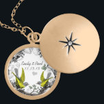 Jubiläumsnecklace zum Hochzeitstag Vintager Vögel Medaillon<br><div class="desc">Keepake Necklaces wählen Sie entweder Silber Platin oder Sterling Silver</div>