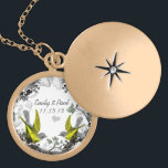 Jubiläumsnecklace zum Hochzeitstag Vintager Vögel Medaillon<br><div class="desc">Keepake Necklaces wählen Sie entweder Silber Platin oder Sterling Silver</div>