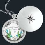Jubiläumsnecklace zum Hochzeitstag Vintager Vögel Medaillon<br><div class="desc">Keepake Necklaces wählen Sie entweder Silber Platin oder Sterling Silver</div>