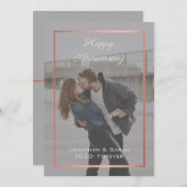 Jubiläumspaar Foto romantische Liebe Einladung (Vorne/Hinten)