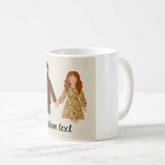 Jubiläumspaare mit Namen Tasse der Anpassung (VorderseiteRechts)