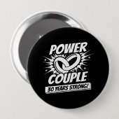 Jubiläumspaare Verheiratet 30 Jahre stark Button (Vorne & Hinten)