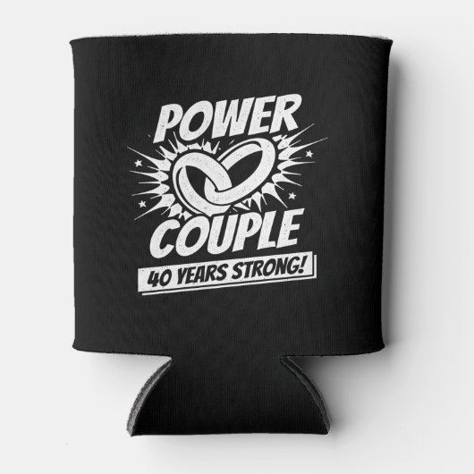 Jubiläumspaare Verheiratet 40 Jahre stark Dosenkühler (Vorderseite)