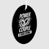 Jubiläumspaare Verheiratet 6 Jahre stark Ornament (Vorderseite)