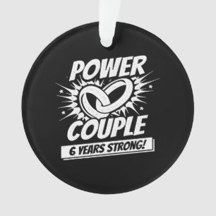 Jubiläumspaare Verheiratet 6 Jahre stark Ornament