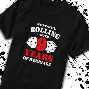 Jubiläumspaare Verheiratet 9 Jahre T-Shirt