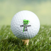 Jubiläumspalme Ehemann Golf Balls Golfball (Insitu T-Shirt)