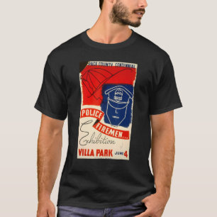Jubiläumspolizei-Feuerwehr-Ausstellung Retro Vinta T-Shirt