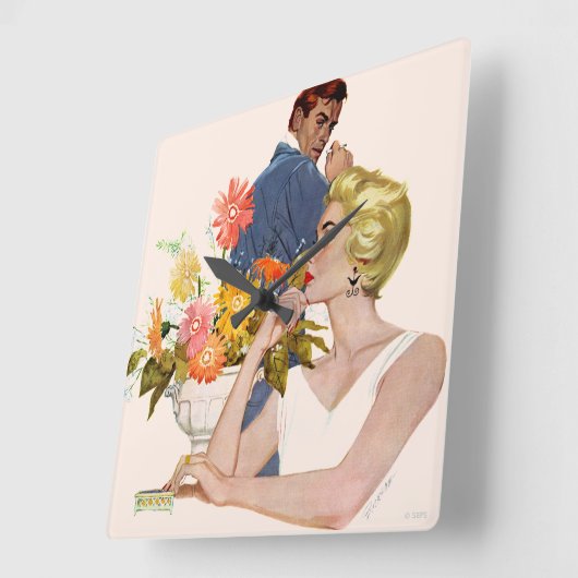 Jubiläumsquartier Quadratische Wanduhr (Winkel)