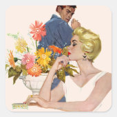 Jubiläumsquartier Quadratischer Aufkleber (Vorderseite)