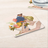 Jubiläumsquartier Rechteckiger Pappuntersetzer (angewinkelt)