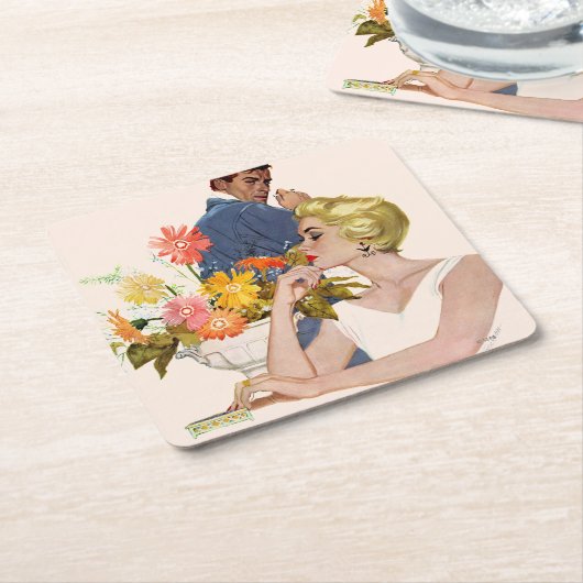 Jubiläumsquartier Rechteckiger Pappuntersetzer (angewinkelt)