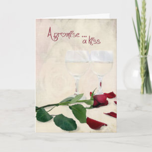 Jubiläumsrose und Wein Karte