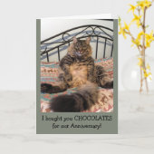 Jubiläumsschokolade Kimber Cat Anniversary Card Karte (Gelbe Blume)