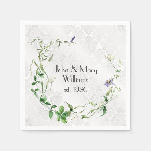 Jubiläumsschrei auf Damaske Serviette (Vorderseite)