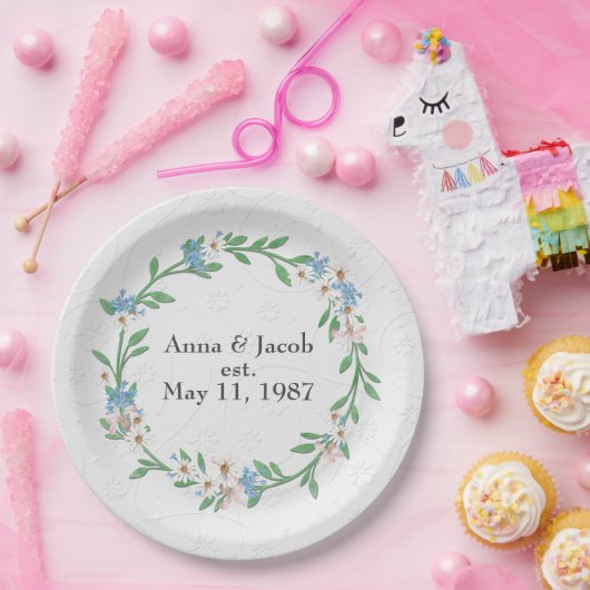 Jubiläumsschrei der Blume Pappteller (Party)