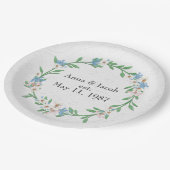 Jubiläumsschrei der Blume Pappteller (Schrägansicht)