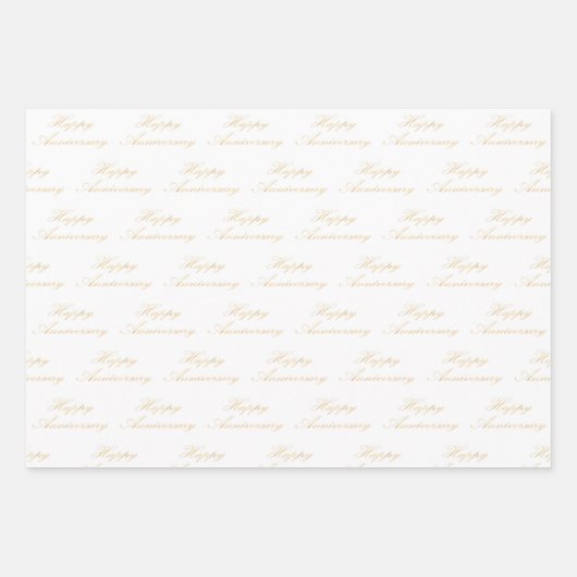 Jubiläumsskript-Schriftart Geschenkpapier Set (Vorderseite)