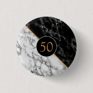 Jubiläumstaste mit Schwarz-weißem Marmor Button