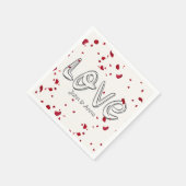 Jubiläumstext mit Rose-Petalen Serviette (Ecke)