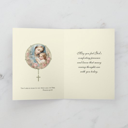 Jubiläumstod liebte Maria Jesus Karte (Innenseite)