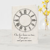 Jubiläumsuhr ohne Hände Karte (Gelbe Blume)