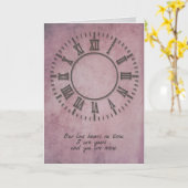 Jubiläumsuhr ohne Hände Karte (Gelbe Blume)