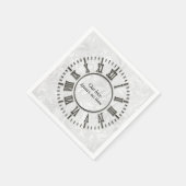 Jubiläumsuhr ohne Hände Serviette (Ecke)