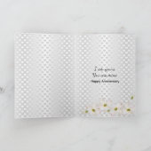 Jubiläumsuhr ohne Hände und Herz Karte (Innenseite)