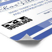 Jubiläumsurkunde des Mitarbeiters nach Kundeneigen Poster (Ecke)