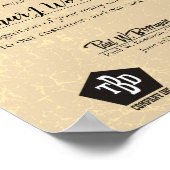 Jubiläumsurkunde für Angestellte von Altstein Poster (Ecke)