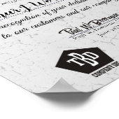 Jubiläumsurkunde für Angestellte von Altstein Poster (Ecke)