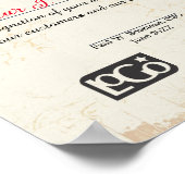 Jubiläumsurkunde zum Jubiläum von Altsteinen Poster (Ecke)