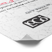 Jubiläumsurkunde zum Jubiläum von Altsteinen Poster (Ecke)