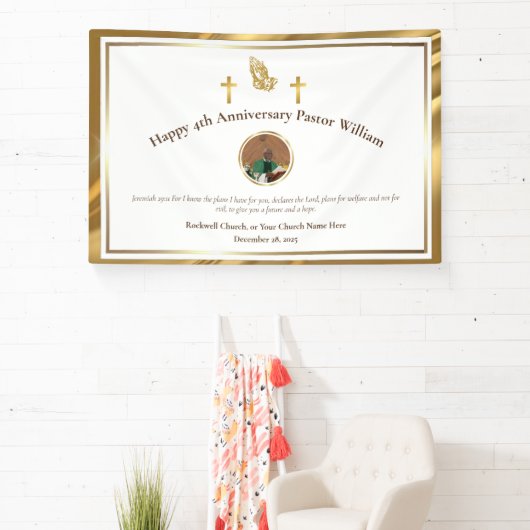 Jubiläumsveranstaltung der Kirche: GoldPastor Banner (InSitu)