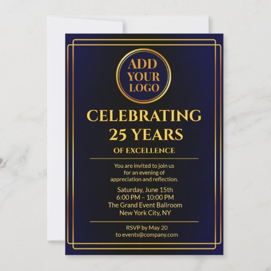 Jubiläumsveranstaltung für Unternehmen Einladung z (Vorderseite)