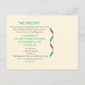 Jubiläumsverlängerung für die Ehe Einladungspostkarte (Rückseite)