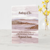 Jubiläumsverlust Personalisierter Husband Ocean Ba Karte (Gelbe Blume)