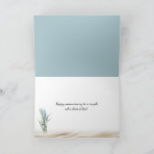 Jubiläumsweiße Muscheln in Sand Karte (Innenseite)