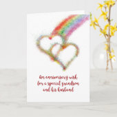 Jubiläumswunsch für Grandson und Husband Karte (Gelbe Blume)