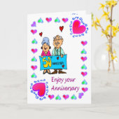 Jubiläumszeichen 50 Jahre Karte (Gelbe Blume)