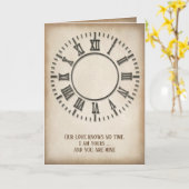 Jubiläumszeit Zeitlose Uhr Karte (Gelbe Blume)