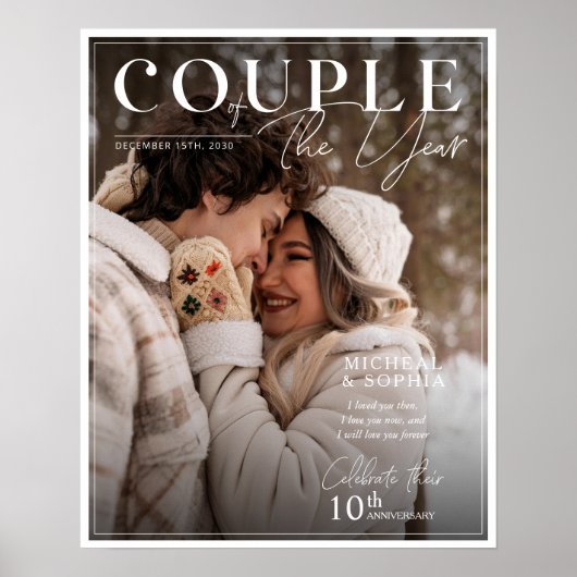 Jubiläumszeitschrift Foto Cover Personalisieren Po Poster (Vorne)