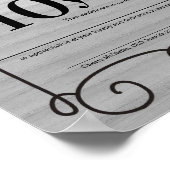 Jubiläumszertifikat für universelle Mitarbeiter au Poster (Ecke)