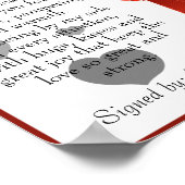 Jubiläumszeugnis für die Liebe Poster (Ecke)