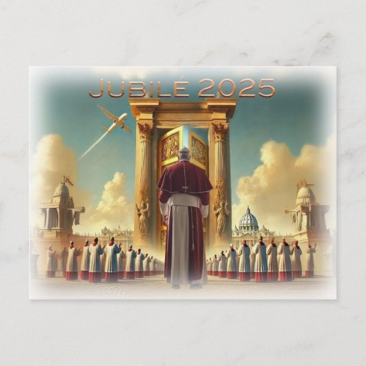 Jubilé 2025 Vatikan, Souvenirreise, idée cadeau. Postkarte (Vorderseite)