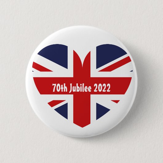 Jubilee 2022 Britische Flagge Button (Vorderseite)