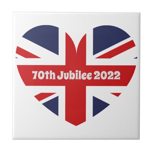 Jubilee 2022 Britische Flagge Fliese (Vorderseite)